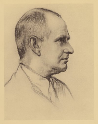 Portræt af professor A.S. Eddington (litho) af William (after) Rothenstein