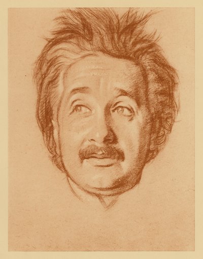 Portræt af professor Albert Einstein (litografi) af William (after) Rothenstein