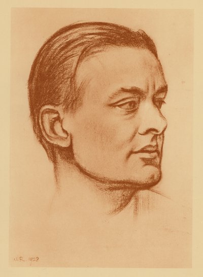 Portræt af T S Eliot (litografi) af William (after) Rothenstein