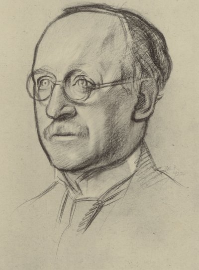 Sir Edwin Lutyens, RA (litho) af William (after) Rothenstein