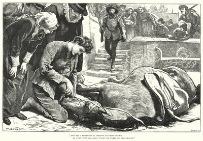 Hvordan de bragte den gode nyhed fra Gent til Aix (gravering) af William (after) Small