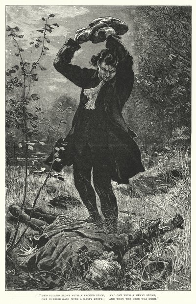 Drømmen om Eugene Aram (gravering) af William (after) Small