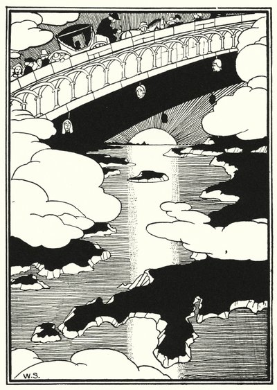 Illustration til baron Munchausens eventyr (gravering) af William (after) Strang