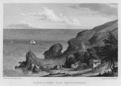 Babbacombe Bay, Devonshire (gravering) af William (after) Westall