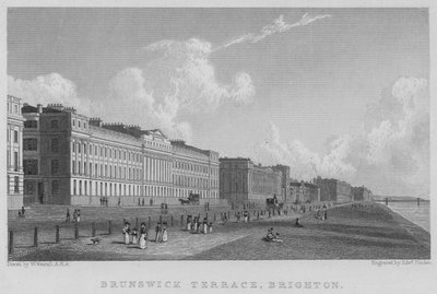Brunswick Terrace, Brighton (gravering) af William (after) Westall