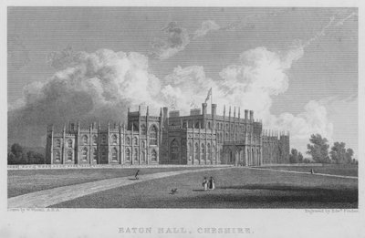 Eaton Hall, Cheshire (gravering) af William (after) Westall