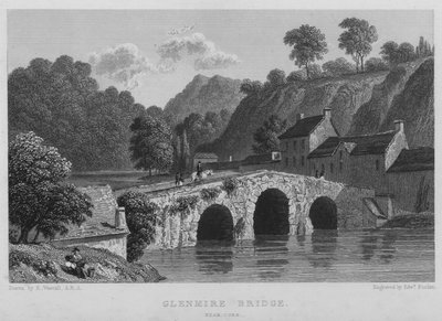 Glenmire Bridge, nær Cork (gravering) af William (after) Westall