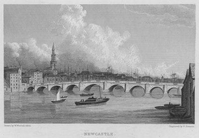 Newcastle (gravering) af William (after) Westall