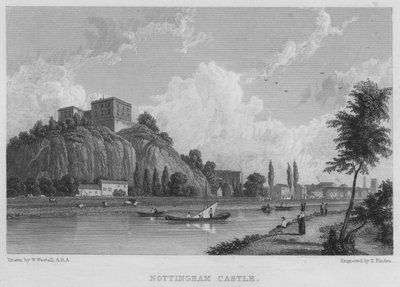 Nottingham Castle (gravering) af William (after) Westall