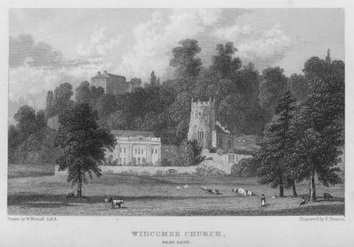 Widcombe Church, nær Bath (gravering) af William (after) Westall