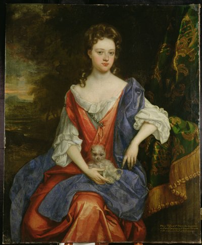 Portræt af Mary, Lady Barrington Bourchier (olie på lærred) af William (attr. to) Wissing or Wissmig