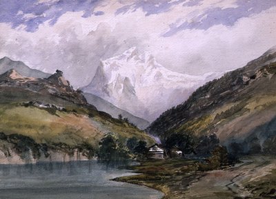 Wetterhorn, Berner Oberland (olie på lærred) af William (circle of) Callow