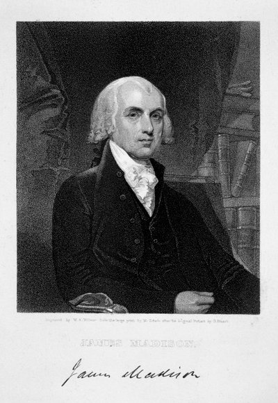 James Madison, 4. præsident for USA, 1800-tallet af William A Wilmer