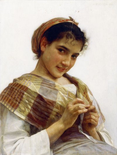 En bretonsk pige, 1889 af William-Adolphe Bouguereau