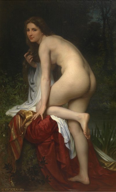 Badende (badende) af William Adolphe Bouguereau