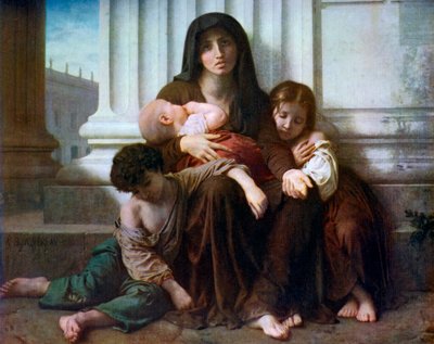 Charity eller The Indigent Family, 1865, 1912. af William Adolphe Bouguereau