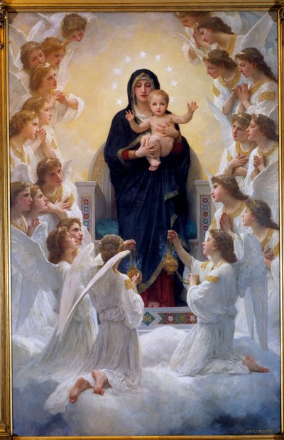 Jomfruen med engle, af William Adolphe Bouguereau (1825-1905) 1900 af William Adolphe Bouguereau