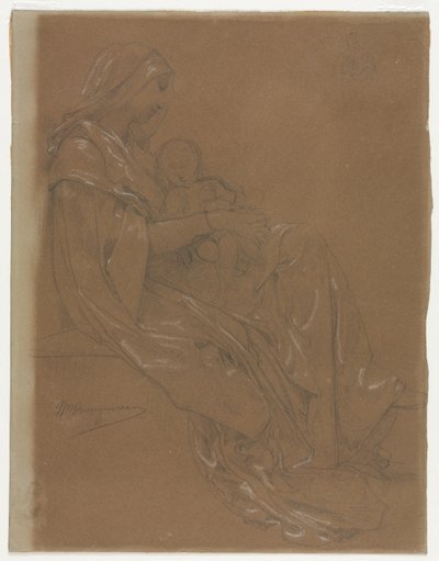 Jomfruen og barnet, anden halvdel af 1800-tallet. af William Adolphe Bouguereau