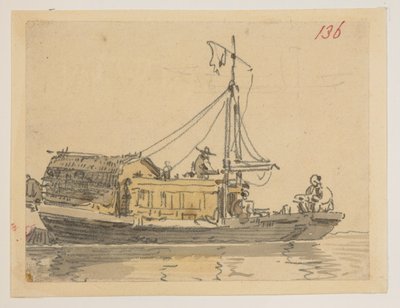 136. Et skrammel, fra et album med 372 tegninger af landskaber, kystlinjer, kostumer og hverdagsliv lavet under Lord Macartneys ambassade til kejseren af Kina, mellem 1792 og 1794 (blyant og akvarel på papir) af William Alexander