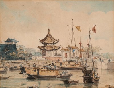 Kinesisk scene (tempel og Shinsan) af William Alexander