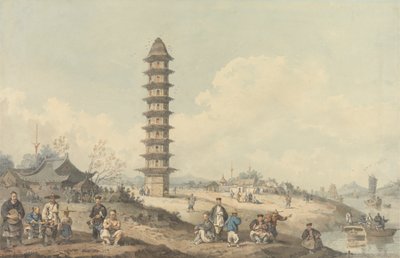 Byen Lin Tsin, Shantung, med udsigt over Canal Grande af William Alexander