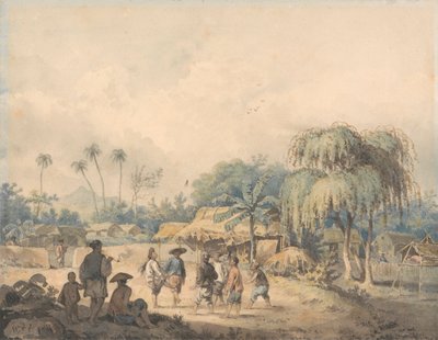 Indfødte i Cochin, der spiller fjerbold i Kina af William Alexander