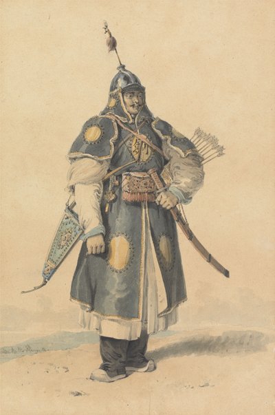 Portræt af en kinesisk soldat af William Alexander