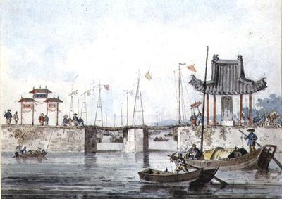 Fartøjer nær en sluse af William Alexander