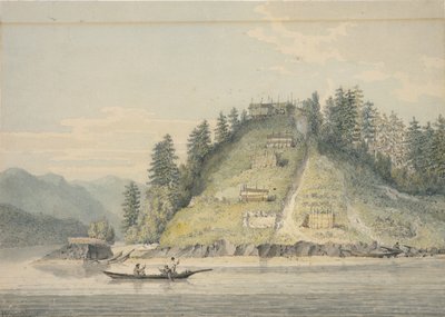 Landsby med venlige indianere, ved indgangen til Bute