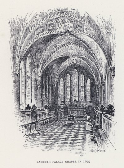 Lambeth Palace Chapel i 1895 (gravering) af William Alexander Ansted
