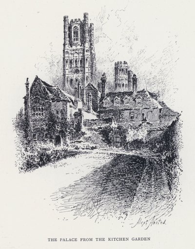 Paladset fra køkkenhaven (gravering) af William Alexander Ansted