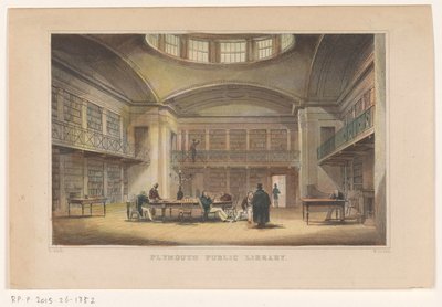 Bibliotheek van Plymouth Plymouth Public Library (titel på objekt) af William Alexander Le Petit