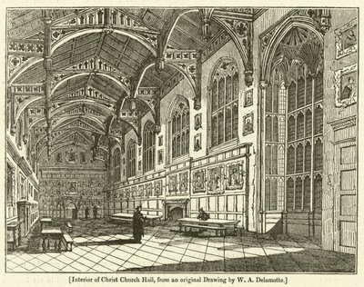 Interiør af Christ Church Hall af William Alfred Delamotte
