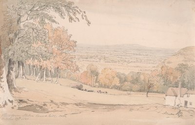 Udsigt fra Stokenchurch Hill, Buckinghamshire af William Alfred Delamotte