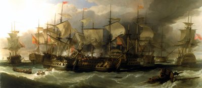 Slaget ved Cape Saint Vincent (Portugal), 14. februar af William Allan