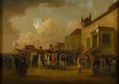 Frederick Augustus, hertug af York, gennemgår tropper i Flandern, 1794 ca af William Anderson