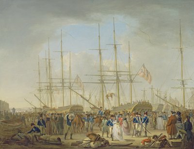 Husarer går om bord i Deptford af William Anderson