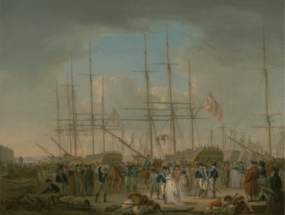 Husarer går om bord i Deptford af William Anderson