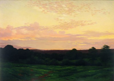 Aften, Somerset Valley, Pennsylvania, ca. 1898 (olie på lærred) af William Anderson Coffin