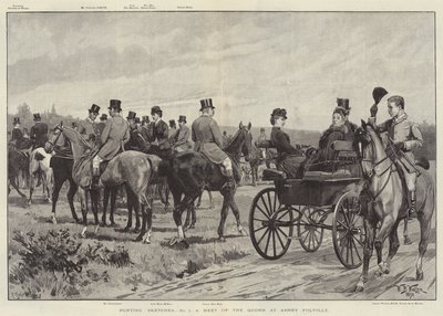 Hunting Sketches, a Meet of the Quorn i Ashby Folville af William Barnes Wollen