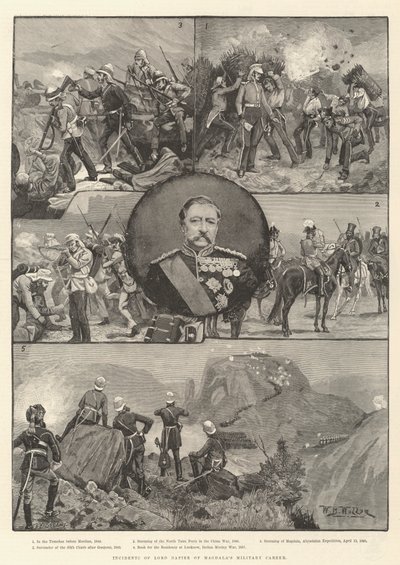Hændelser af Lord Napier fra Magdalas militære karriere af William Barnes Wollen