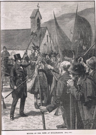 Muster of the Irish at Mullinahone, illustration fra Cassells 