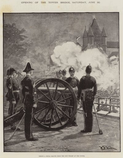 Åbning af Tower Bridge, lørdag den 30. juni af William Barnes Wollen