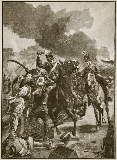 Thackwell at Sobraon, 1846, illustration fra 