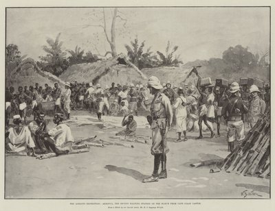 Ashanti-ekspeditionen, Akroful, den anden rasteplads på marchen fra Cape Coast Castle af William Barnes Wollen