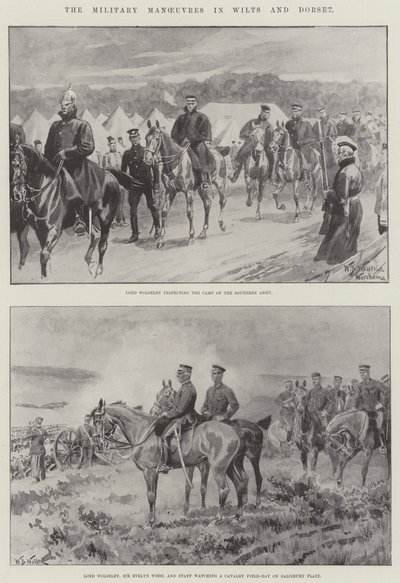 De militære manøvrer i Wilts og Dorset af William Barnes Wollen