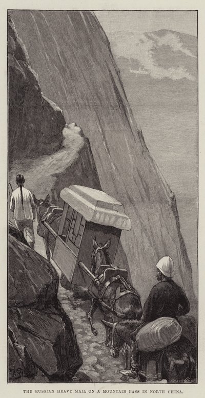 Den russiske tunge post på et bjergpas i det nordlige Kina af William Barnes Wollen