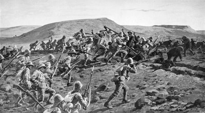 South Lancashires stormer Boeregravene ved Pieters Hill, Natal, 1900 1903. af William Barnes Wollen