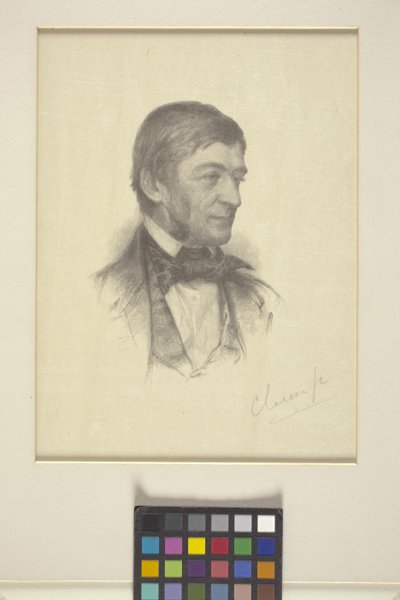 Portræt af Ralph Waldo Emerson (trægravering) af William Baxter Palmer Closson