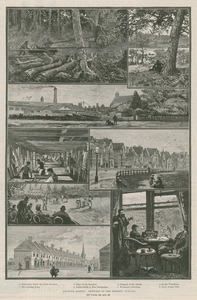 Growing London; skitser i de vestlige forstæder af William Bazett Murray